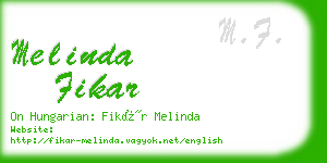 melinda fikar business card